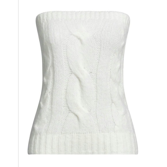 Sportmax Tops - Sportmax Limosa Strapless Top Alpaca Wool White Women's Size Small New NWOT